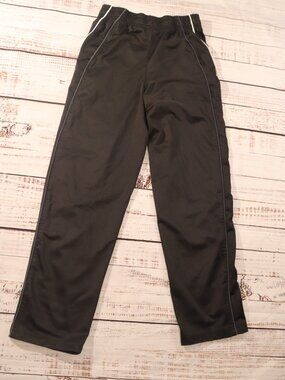 Puma Boys Track Pants Size L Black Athletic Joggers Elastic Waist